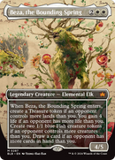 Beza, the Bounding Spring (BLB-287) [Bloomburrow]: (Showcase) (Borderless) Foil
