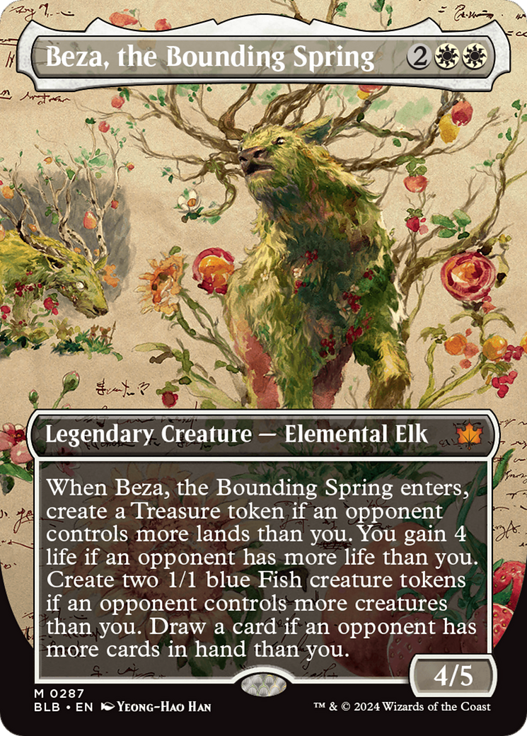 Beza, the Bounding Spring (BLB-287) [Bloomburrow]: (Showcase) (Borderless)