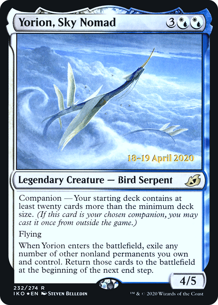 Yorion, Sky Nomad (PRE-232S) [Ikoria: Lair of Behemoths Promos] Foil