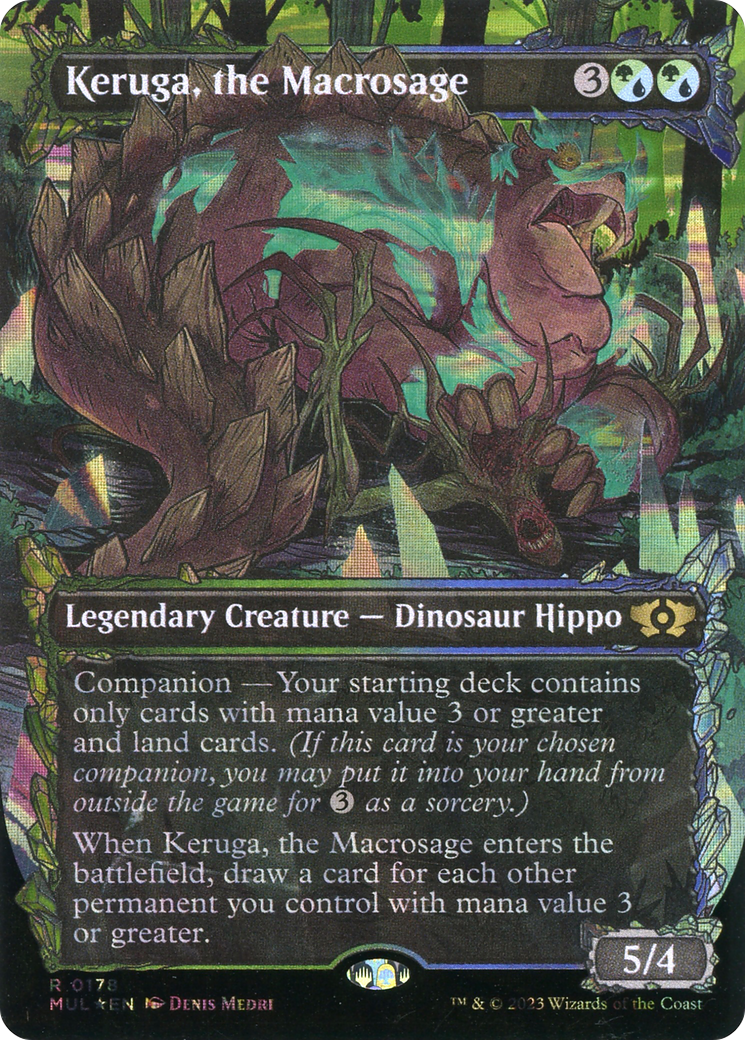 Keruga, the Macrosage (MUL-178) [Multiverse Legends]: (Showcase) (Borderless) Foil