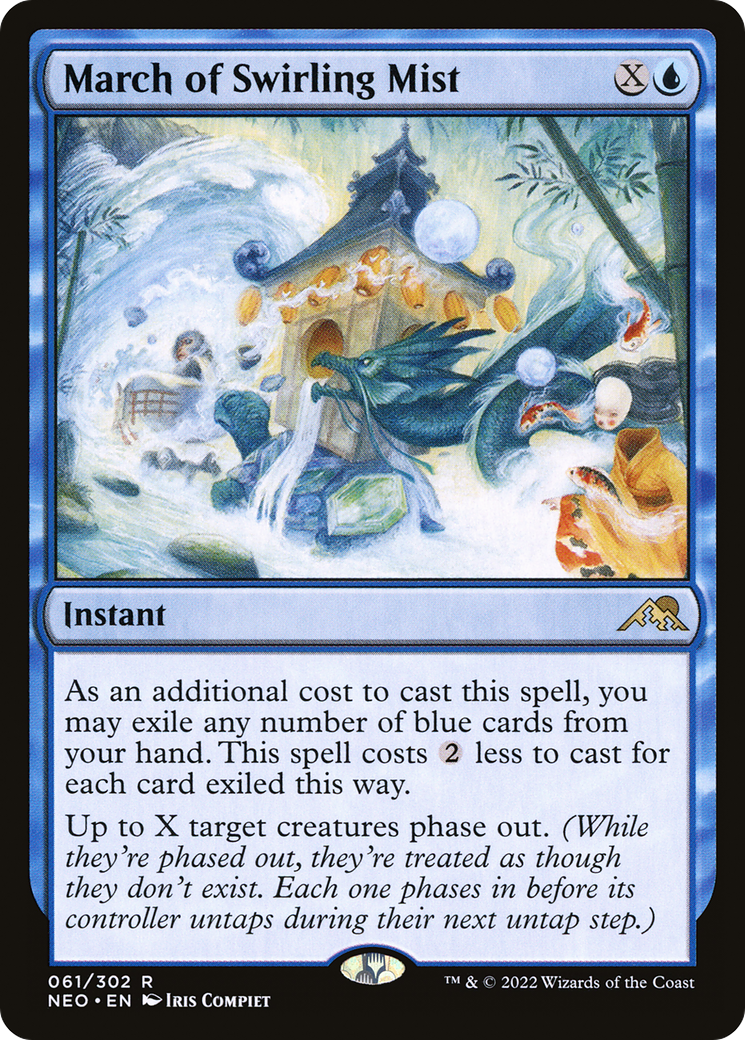 March of Swirling Mist (NEO-061) [Kamigawa: Neon Dynasty] Foil