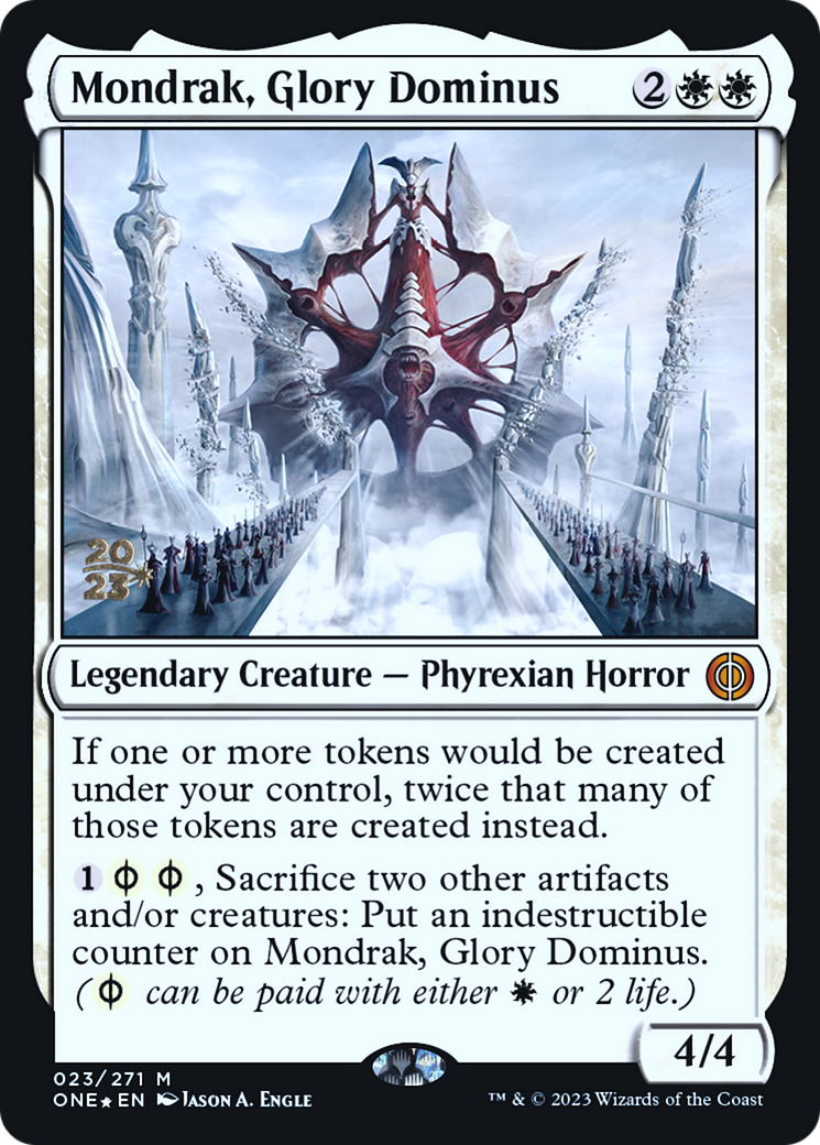Mondrak, Glory Dominus (PRE-23S) [Phyrexia: All Will Be One Promos] Foil