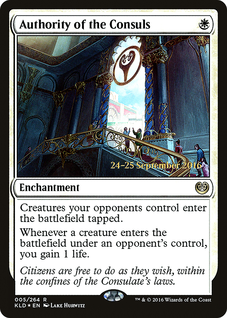 Authority of the Consuls (PRE-05S) [Kaladesh Promos] Foil