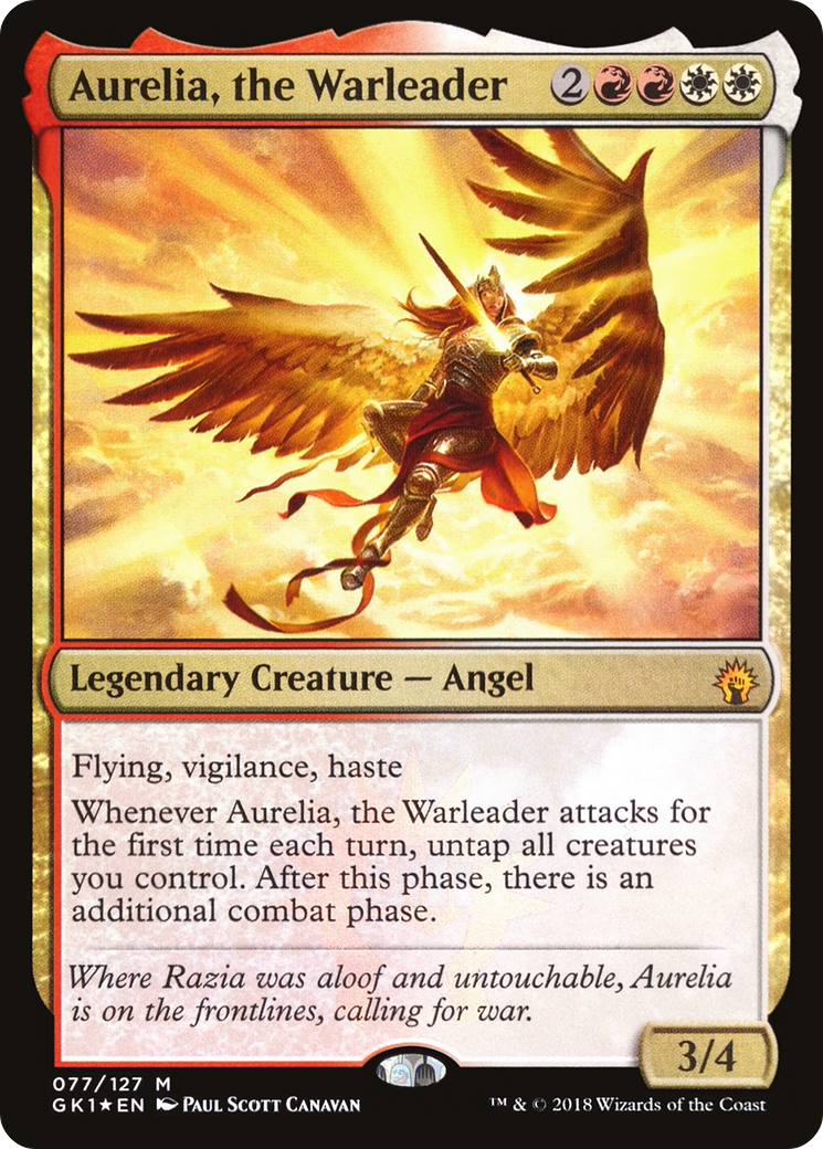 Aurelia, the Warleader (GR1-077) [GRN Guild Kit] Foil