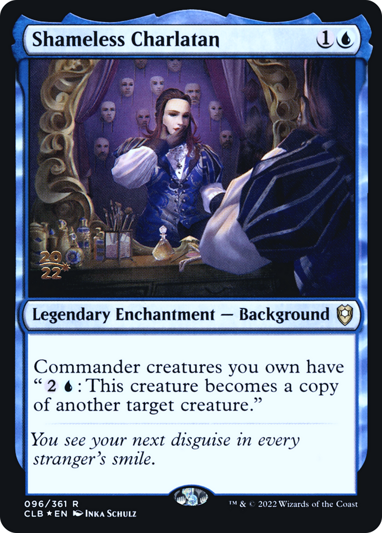 Shameless Charlatan (PRE-096) [Battle for Baldur's Gate Promos] Foil