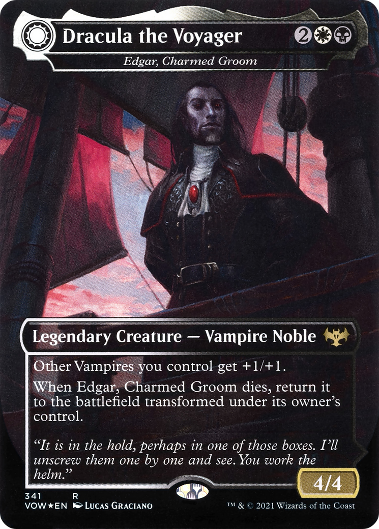 Dracula the Voyager - Edgar, Charmed Groom (VOW-341) (Borderless) [Innistrad: Crimson Vow]