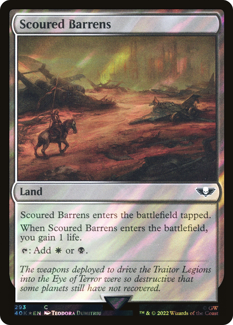 Scoured Barrens (40K-293★) [Warhammer 40,000 Commander] Foil
