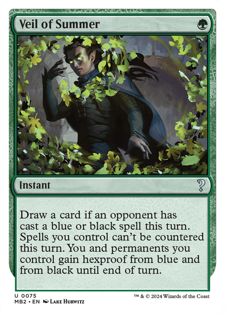 Veil of Summer (MB2-075) [Mystery Booster 2]