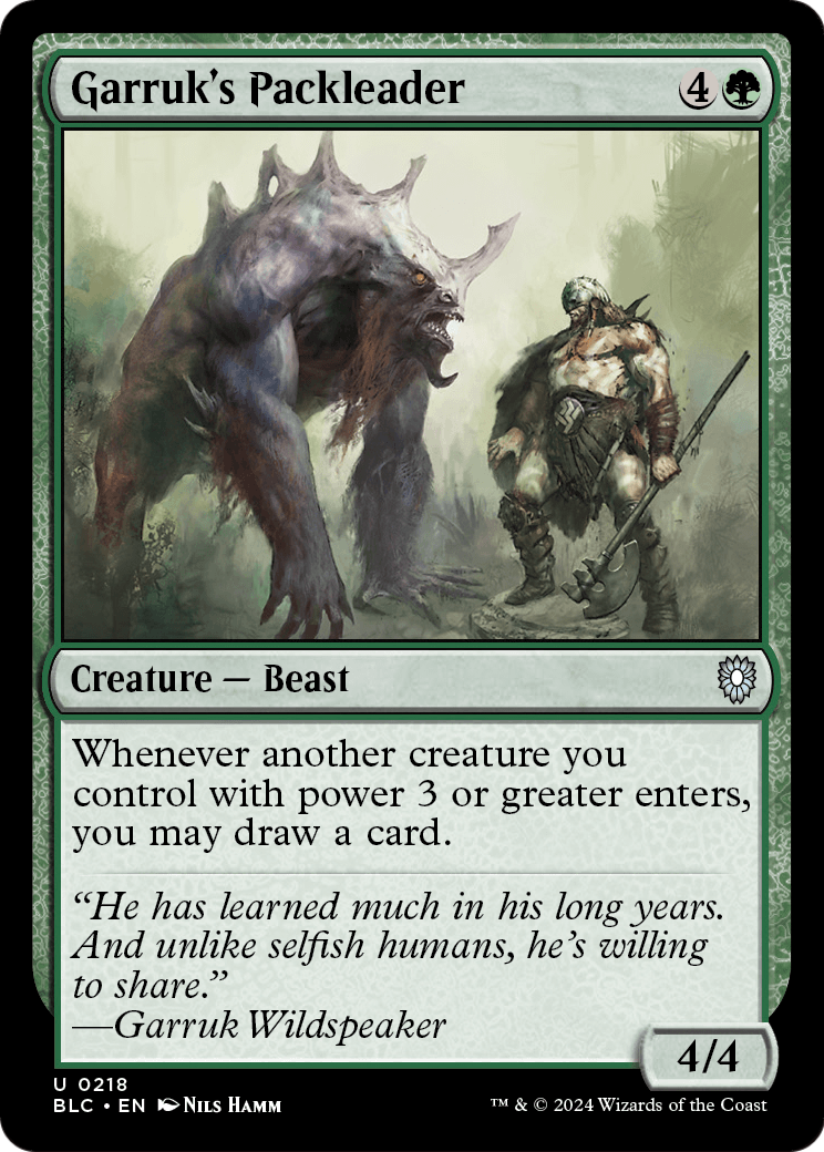 Garruk's Packleader (BLC-218) [Bloomburrow Commander]