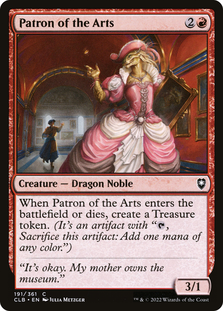 Patron of the Arts (CLB-191) [Commander Legends: Battle for Baldur's Gate]