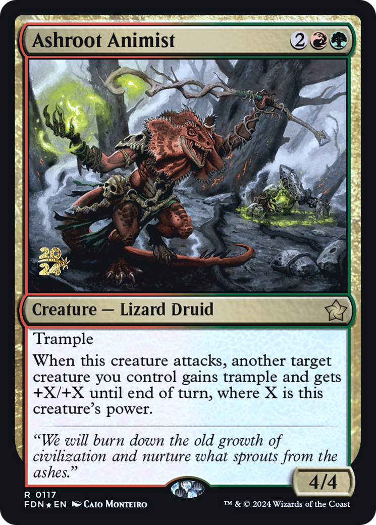 Ashroot Animist (PRE-117S) [Foundations Promos] Foil