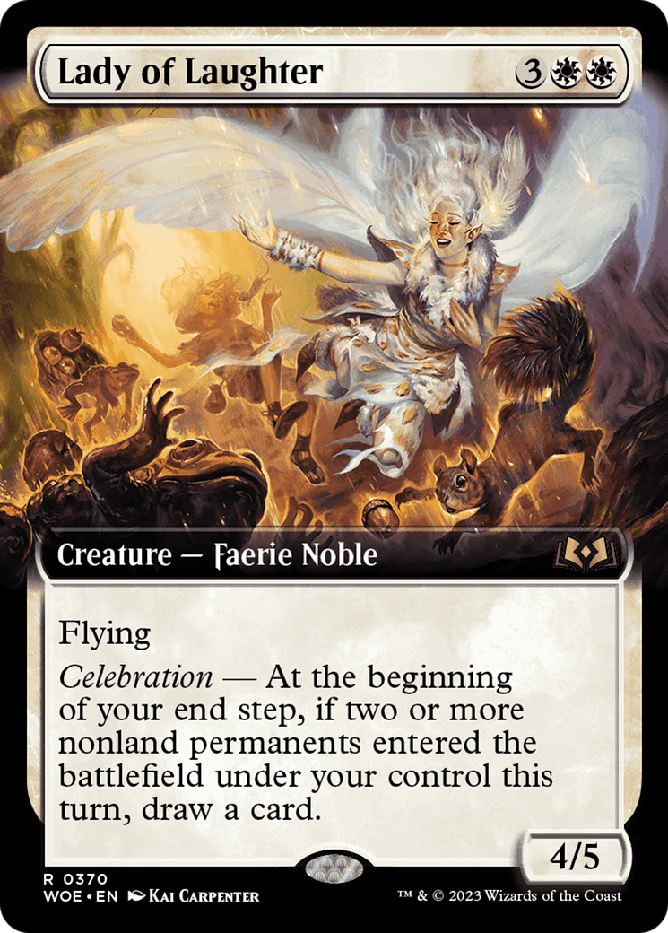 Lady of Laughter (WOE-370) [Wilds of Eldraine]: (Extended Art) Foil