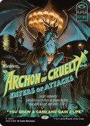 Archon of Cruelty (DSC-371) [Duskmourn: House of Horror Commander] (Borderless) Foil