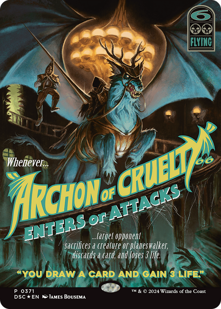 Archon of Cruelty (DSC-371) [Duskmourn: House of Horror Commander] (Borderless)