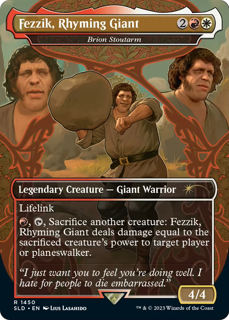 Fezzik, Rhyming Giant - Brion Stoutarm (SLD-1450) (Borderless) [Secret Lair Drop] Foil