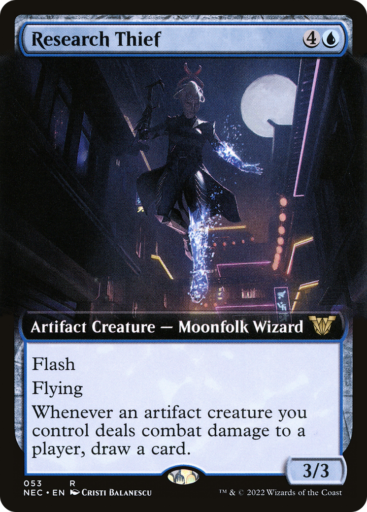 Research Thief (Extended Art) (NEC-053) [Neon Dynasty Commander]