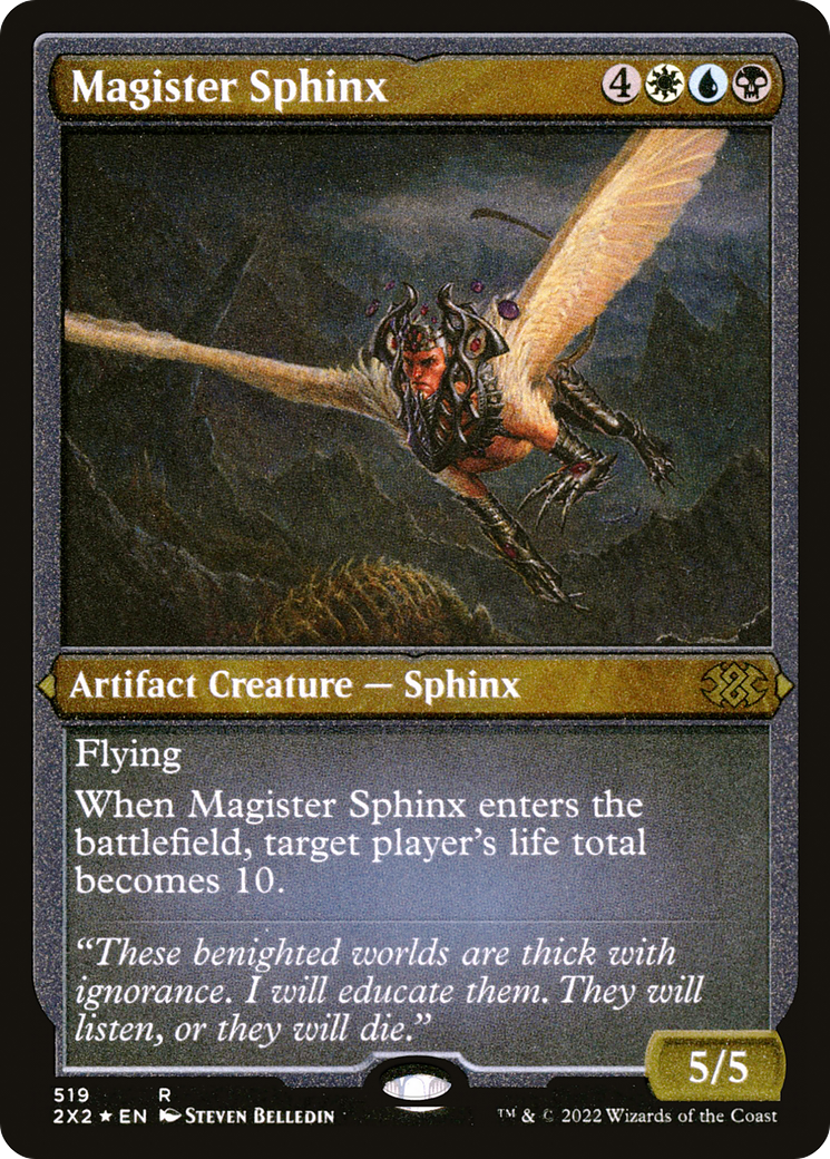 Magister Sphinx (2X2-519) [Double Masters 2022] Etched Foil
