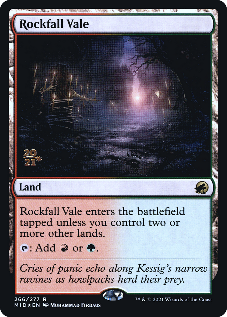 Rockfall Vale (PRE-266S) [Innistrad: Midnight Hunt Promos] Foil