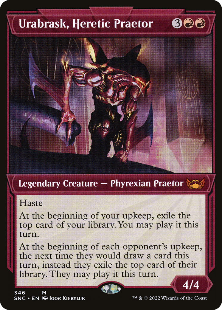 Urabrask, Heretic Praetor (SNC-346) [Streets of New Capenna]: (Showcase) Foil