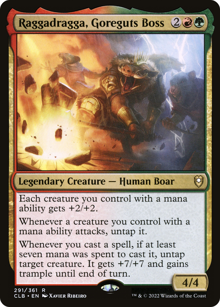 Raggadragga, Goreguts Boss (CLB-291) [Commander Legends: Battle for Baldur's Gate] Foil