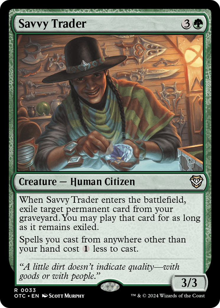 Savvy Trader (OTC-033) [Outlaws of Thunder Junction Commander]