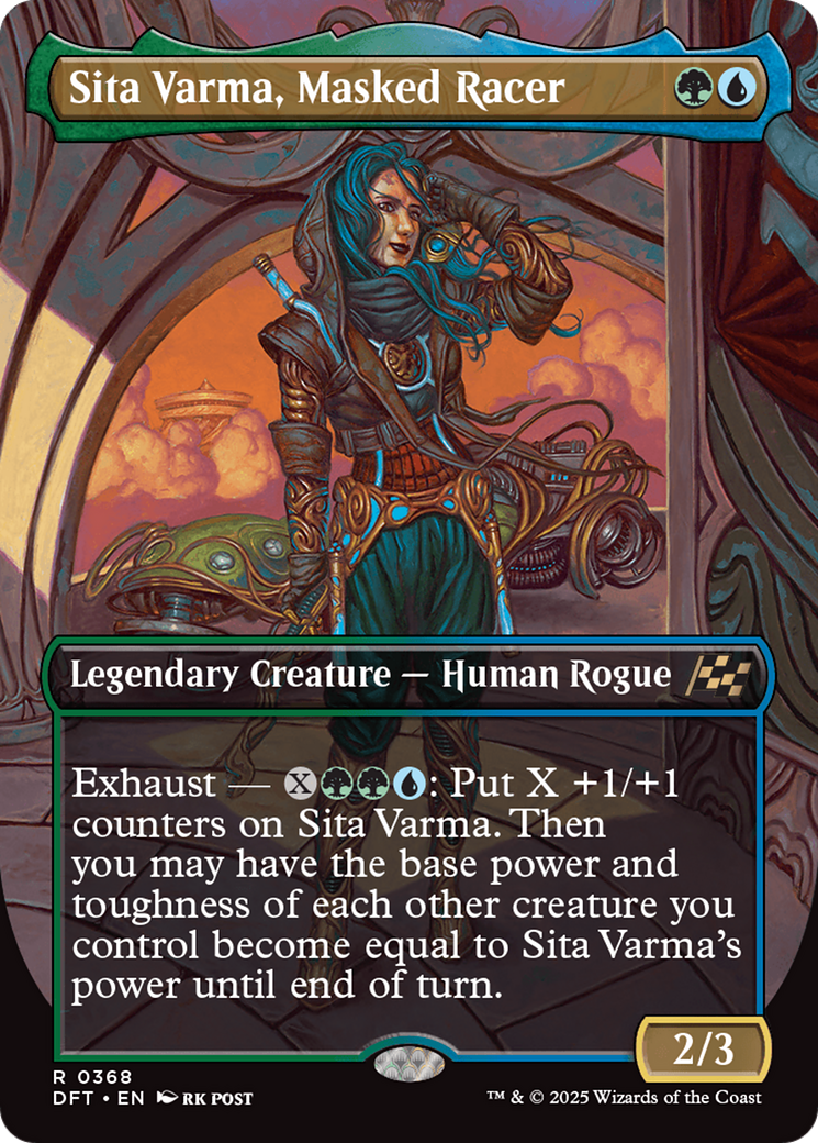 Sita Varma, Masked Racer (DFT-368) [Aetherdrift] (Borderless) Foil