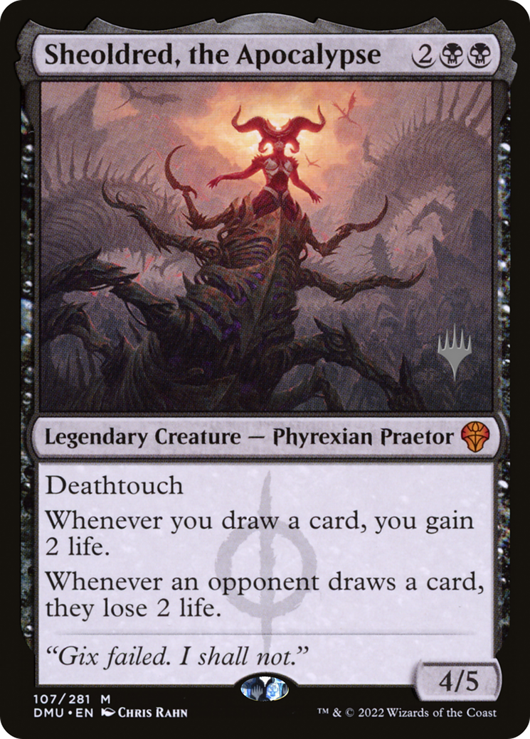Sheoldred, the Apocalypse (PPDMU-107P) [Dominaria United Promos] Foil