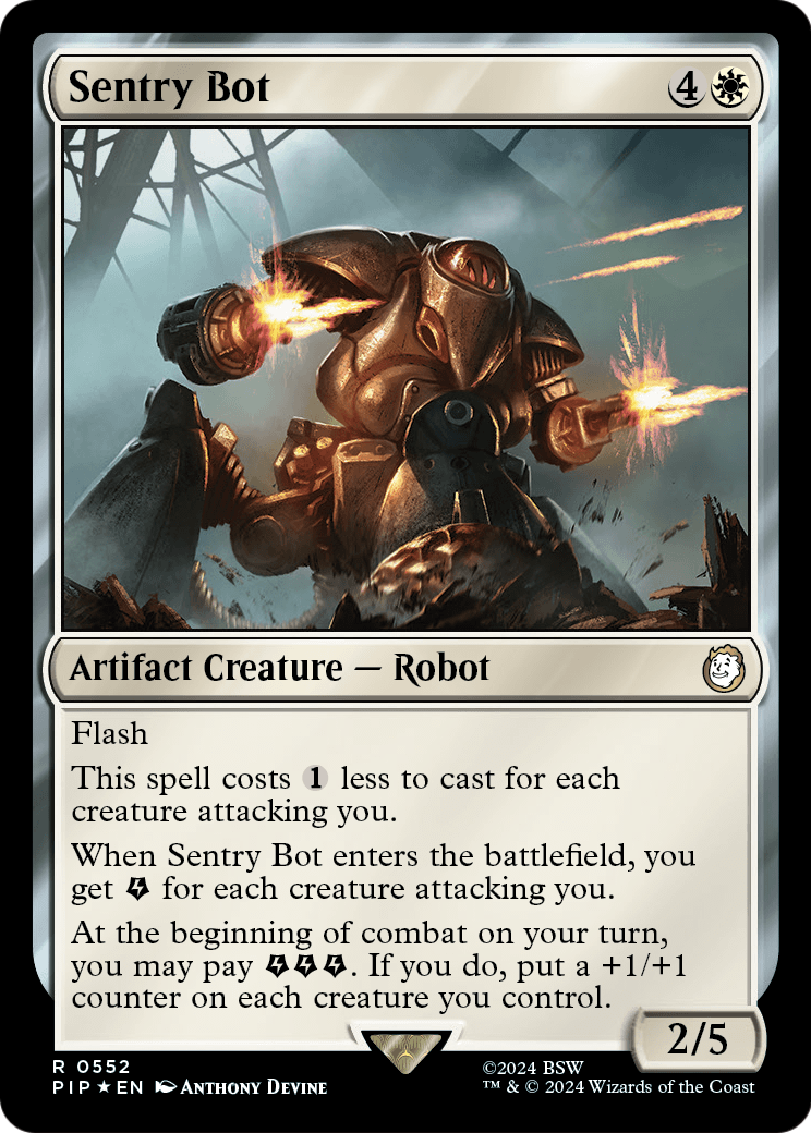 Sentry Bot (Surge Foil) (PIP-552) [Fallout] Foil