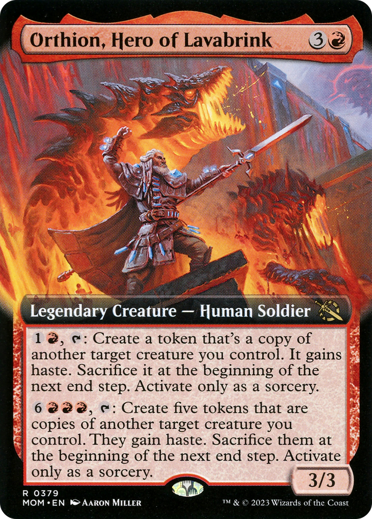 Orthion, Hero of Lavabrink (MOM-379) [March of the Machine]: (Extended Art)
