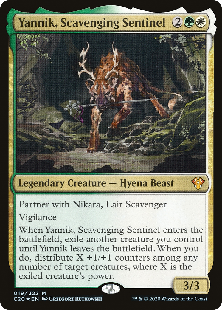 Yannik, Scavenging Sentinel (C20-019) [Commander 2020] Foil