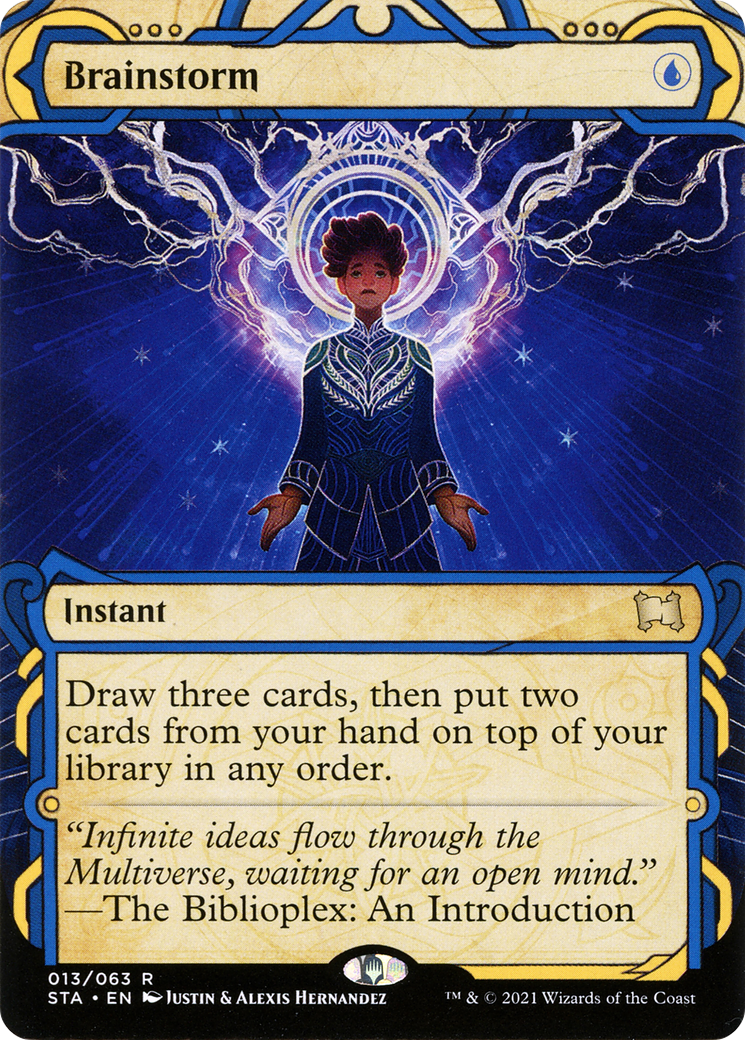 Brainstorm (STA-013) [Strixhaven Mystical Archive]: (Showcase) (Borderless)