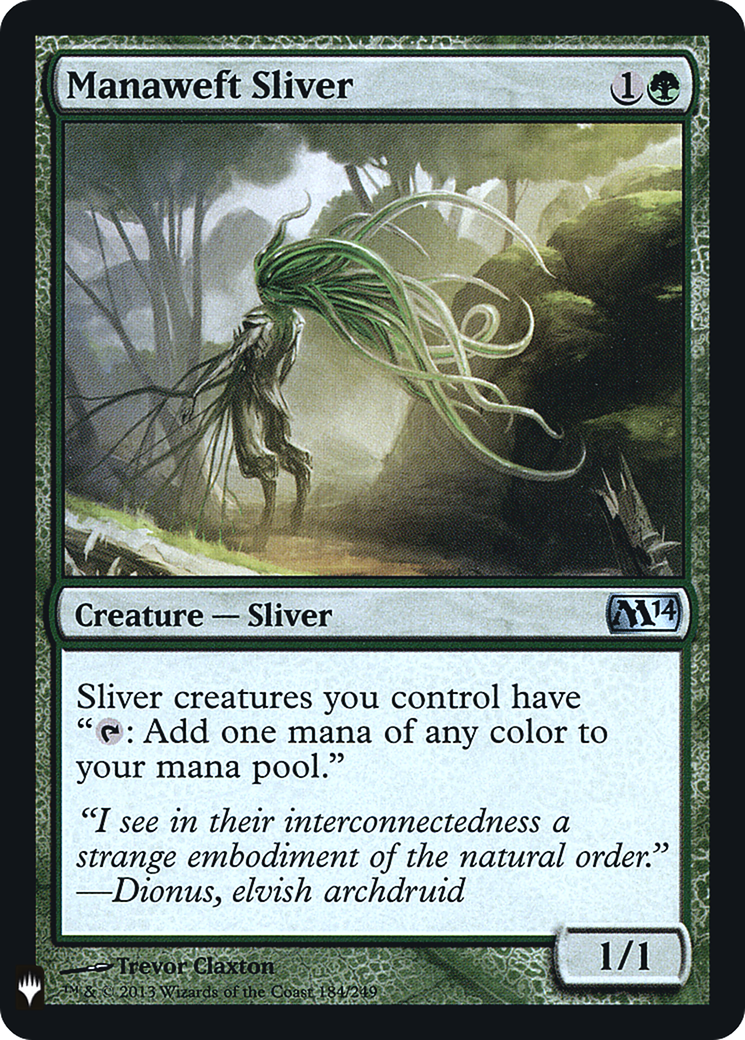 Manaweft Sliver (LIST-M14-184) [The List] Foil