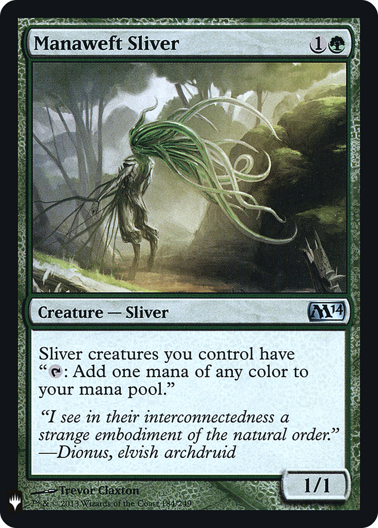 Manaweft Sliver (LIST-M14-184) [The List] Foil