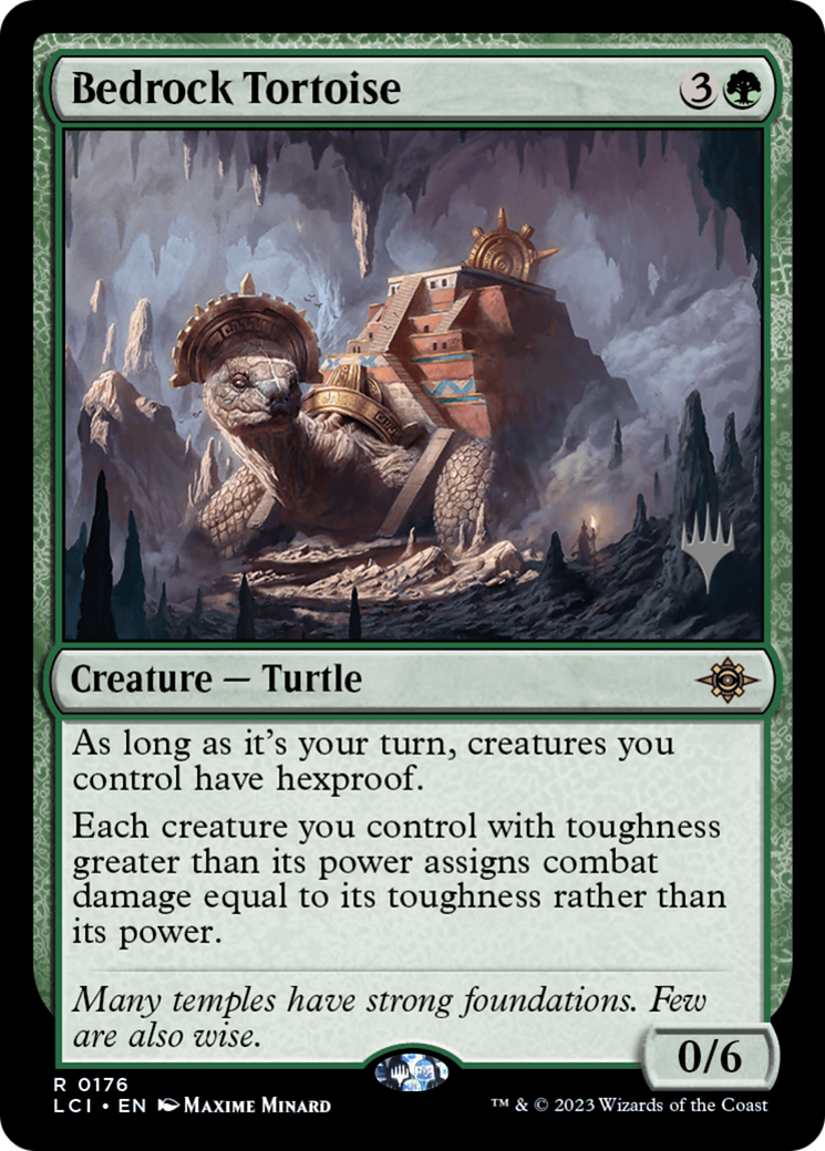 Bedrock Tortoise (PPLCI-176P) [The Lost Caverns of Ixalan Promos] Foil
