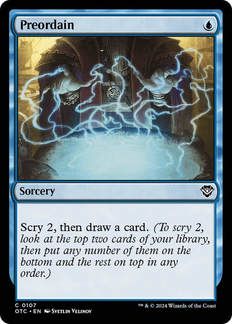 Preordain (OTC-107) [Outlaws of Thunder Junction Commander]