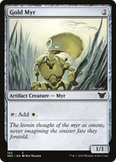 Gold Myr (NEC-153) [Neon Dynasty Commander]