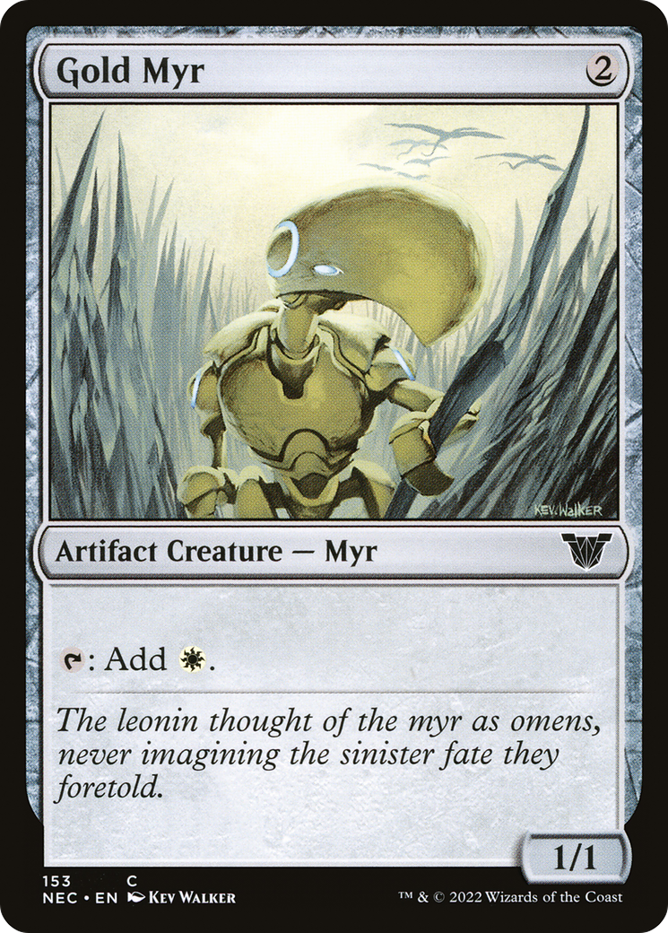 Gold Myr (NEC-153) [Neon Dynasty Commander]
