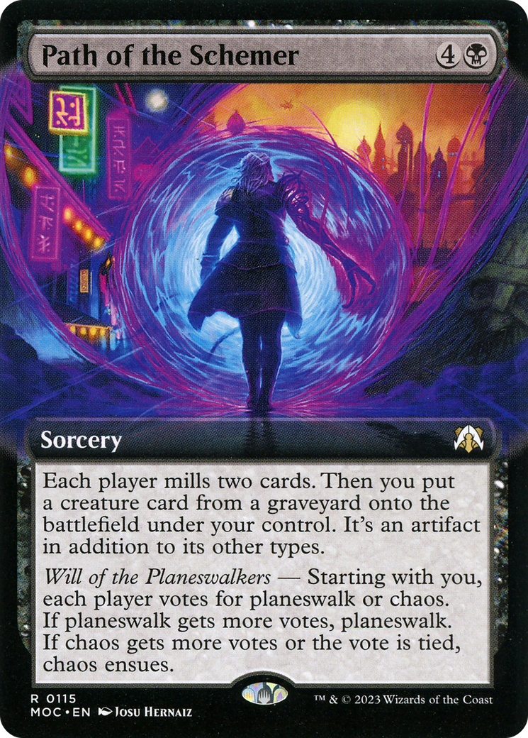 Path of the Schemer (MOC-115) [March of the Machine Commander]: (Extended Art) Foil