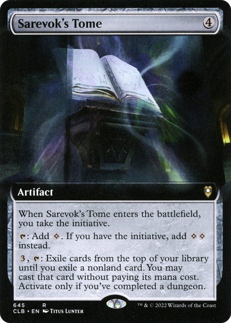 Sarevok's Tome (Extended Art) (CLB-645) [Commander Legends: Battle for Baldur's Gate]