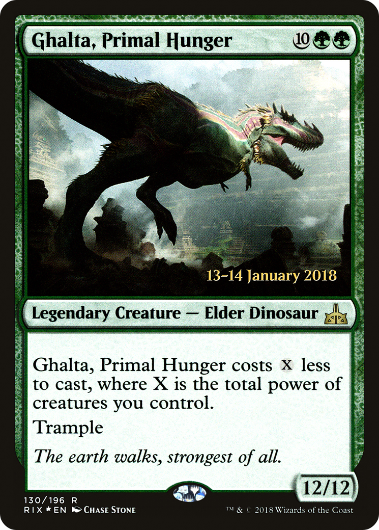 Ghalta, Primal Hunger (PRE-130S) [Rivals of Ixalan Promos] Foil