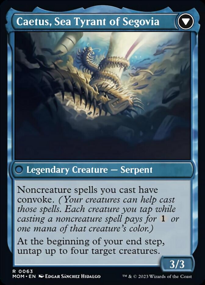 Invasion of Segovia // Caetus, Sea Tyrant of Segovia (MOM-063) [March of the Machine]