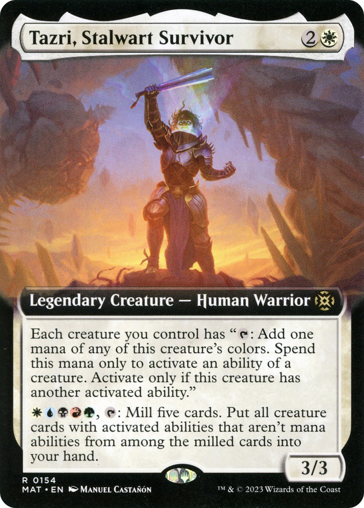 Tazri, Stalwart Survivor (Extended Art) (MAT-154) [March of the Machine: The Aftermath] Foil