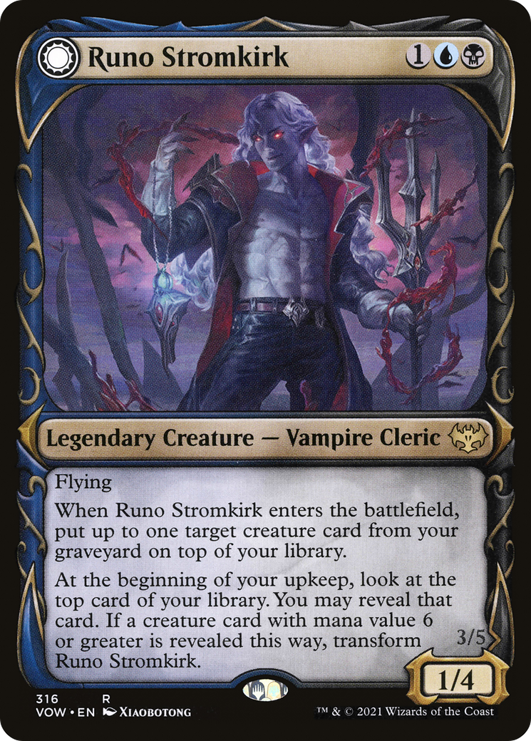 Runo Stromkirk // Krothuss, Lord of the Deep (VOW-316) [Innistrad: Crimson Vow]: (Showcase, Double Faced Transform) Foil