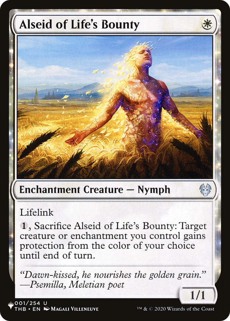 Alseid of Life's Bounty (LIST-THB-1) [The List]: (enchantment)