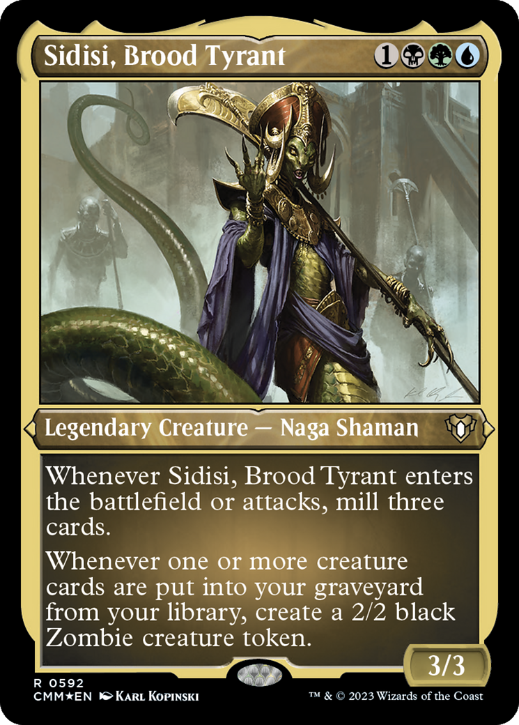 Sidisi, Brood Tyrant (CMM-592) [Commander Masters] Etched Foil