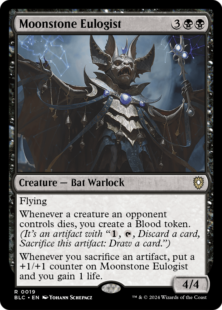 Moonstone Eulogist (BLC-019) [Bloomburrow Commander]