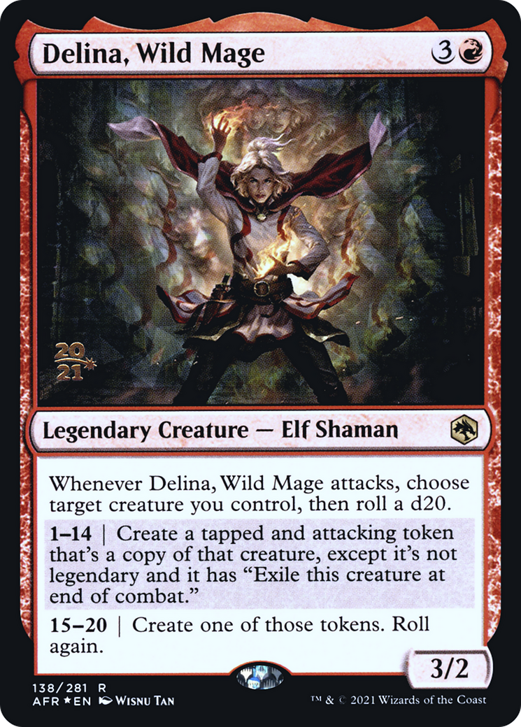 Delina, Wild Mage (PRE-138S) [Adventures in the Forgotten Realms Promos] Foil