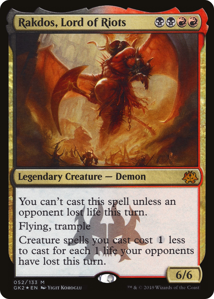 Rakdos, Lord of Riots (GK2-052) [RNA Guild Kit] Foil
