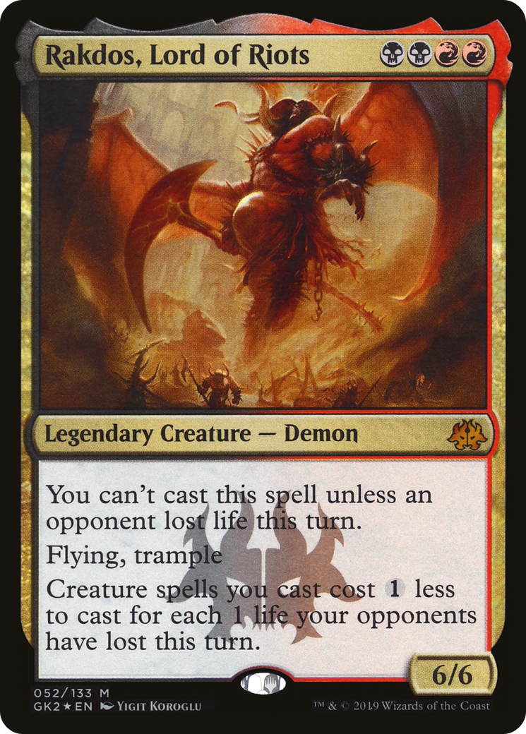 Rakdos, Lord of Riots (GK2-052) [RNA Guild Kit] Foil