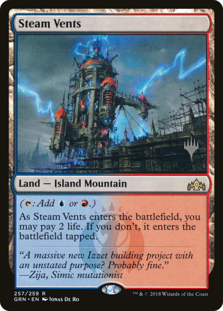 Steam Vents (PPELD-257P) [Guilds of Ravnica Promos] Foil